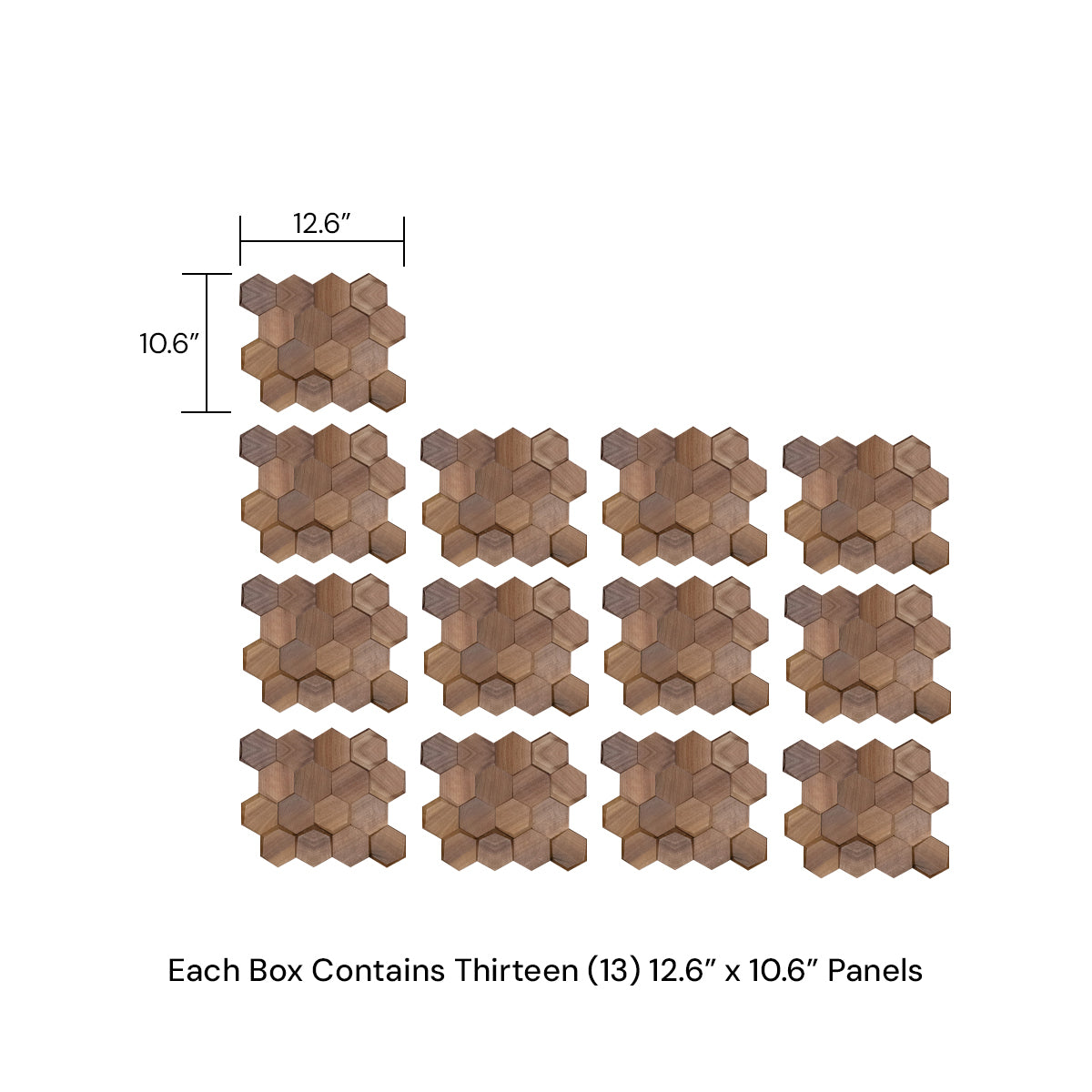Hex Natural Walnut Walling – LuxeWall