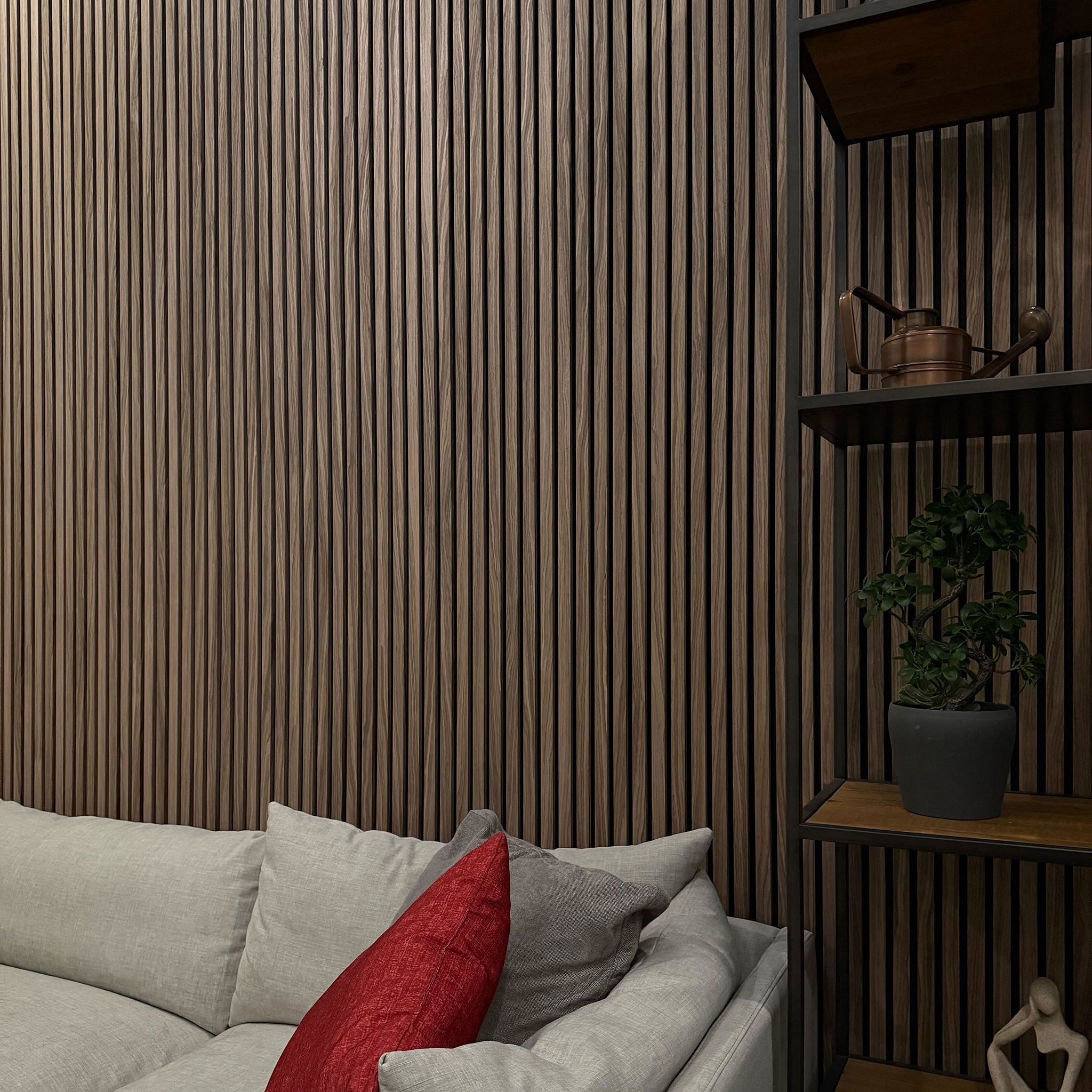 Sandal Walnut Acoustic Slat Panels