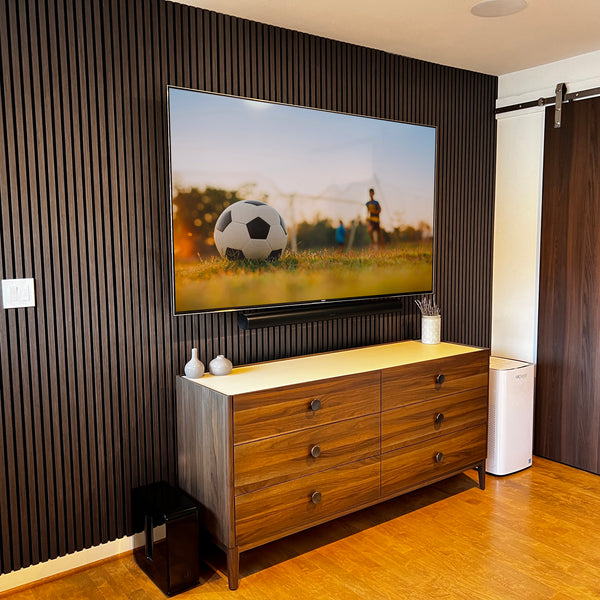 AFD Dark Walnut Acoustic Slat Panels 108.2"
