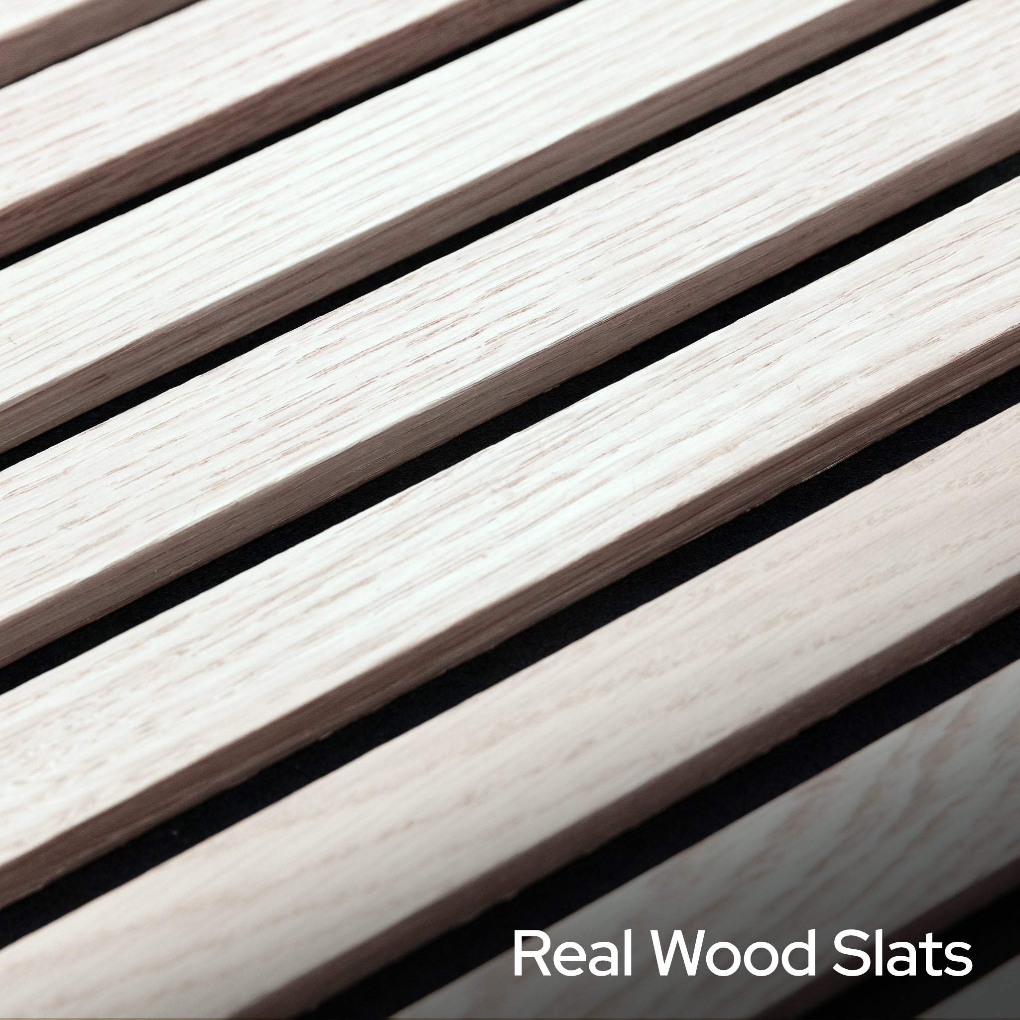 Ivory Oak Acoustic Slat Panels 120" Length