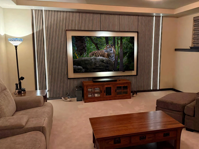 Leather Oak Acoustic Slat Panels 94.5"