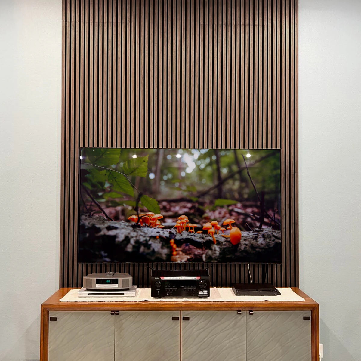 Leather Oak Acoustic Slat Panels 94.5