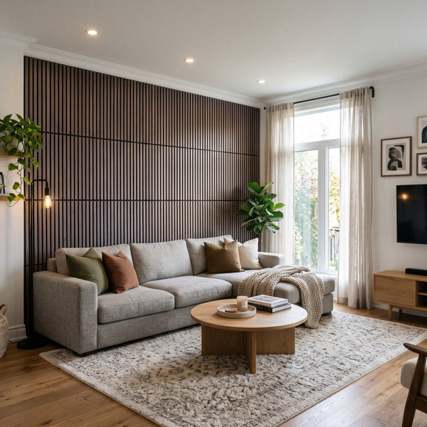 Toasted Walnut Acoustic Slat Tiles 23.6"