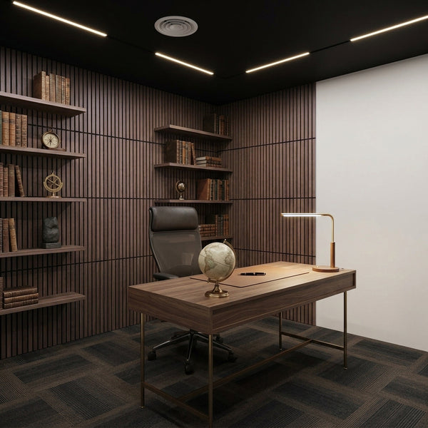 Toasted Walnut Acoustic Slat Tiles 23.6"