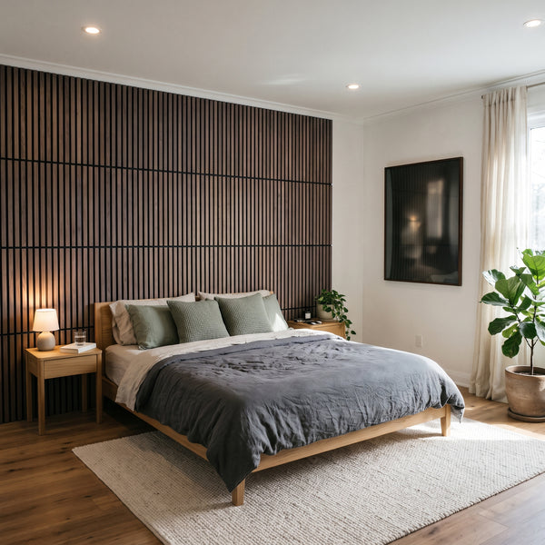 Toasted Walnut Acoustic Slat Tiles 23.6"