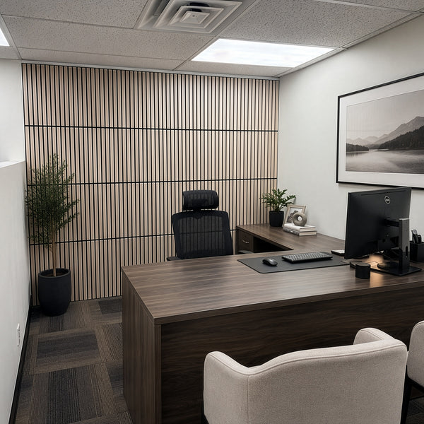 Beachfront Oak Acoustic Slat Tiles 23.6"