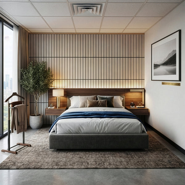 Beachfront Oak Acoustic Slat Tiles 23.6"