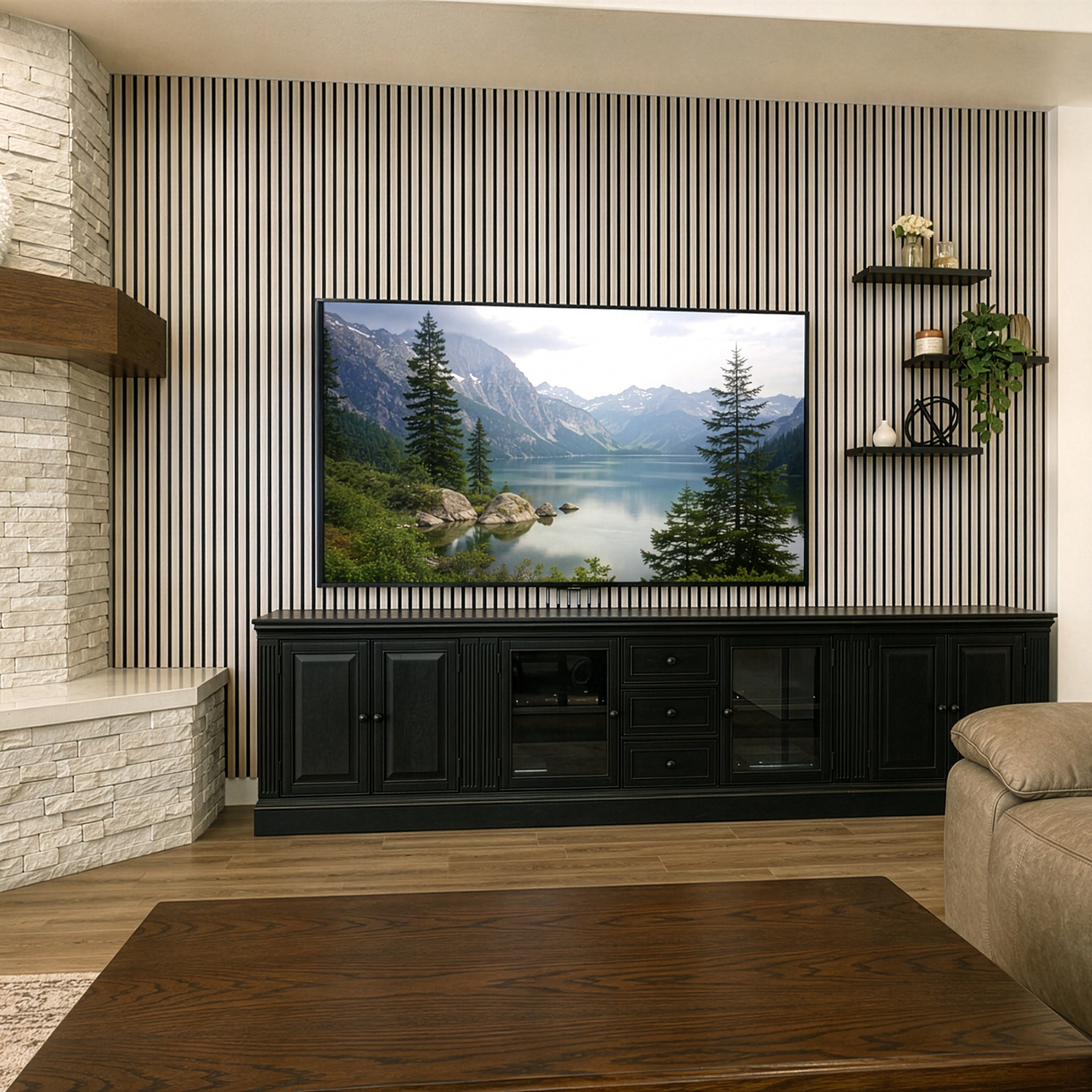 Raw Natural Oak Acoustic Slat Panels 94.5