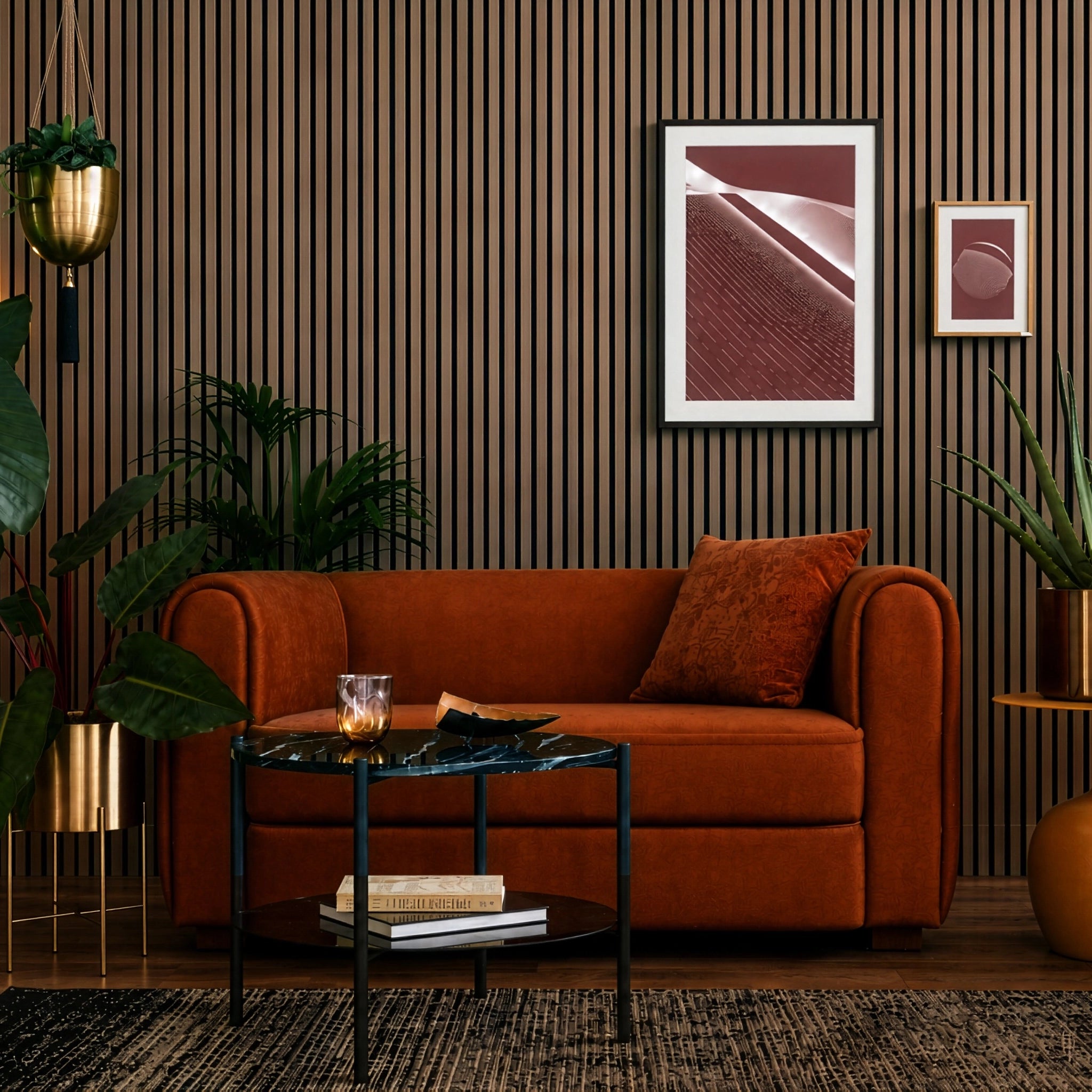 AFD Dark Walnut Acoustic Slat Panels 108.2