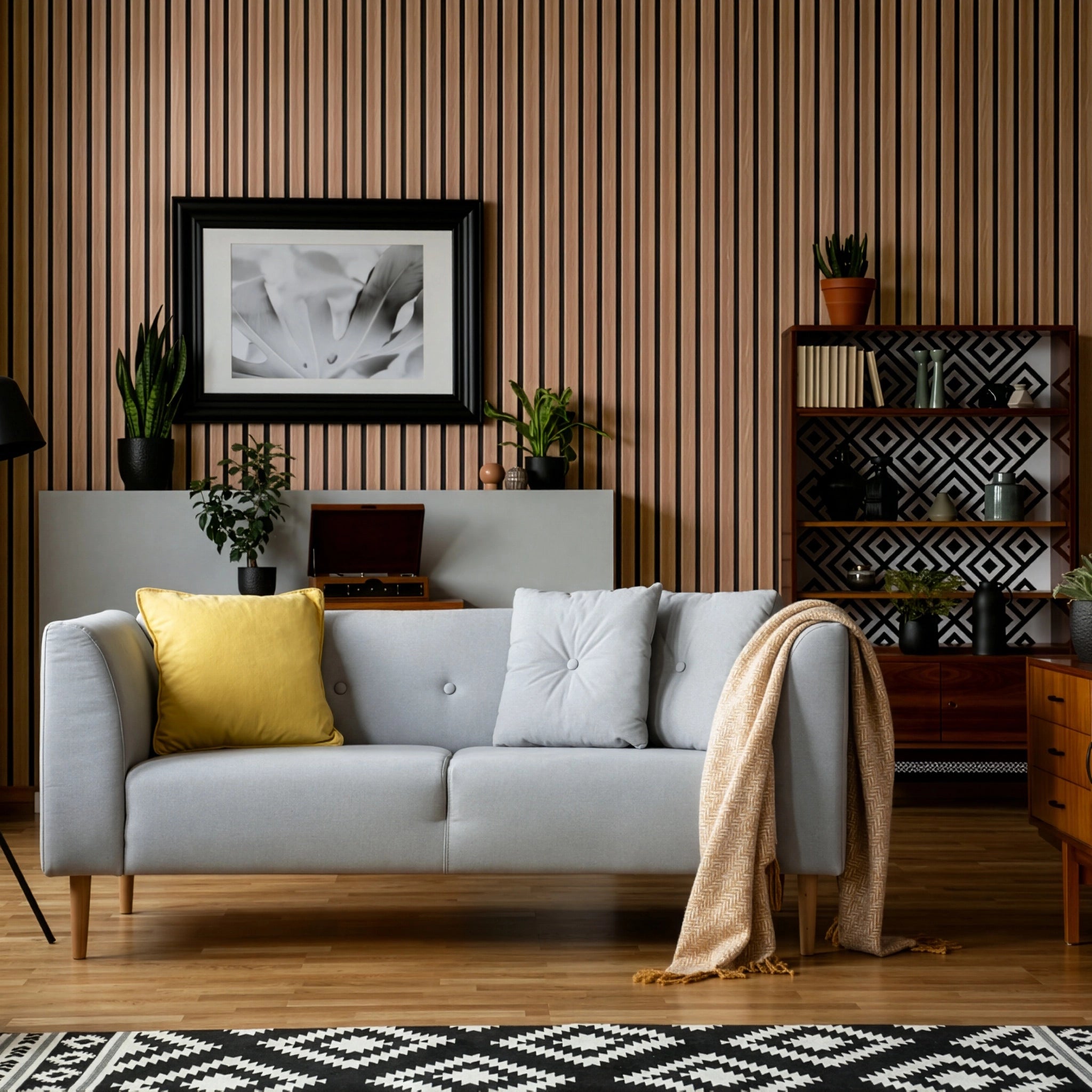 AFD South American Walnut Extra Wide Acoustic Slat Panels