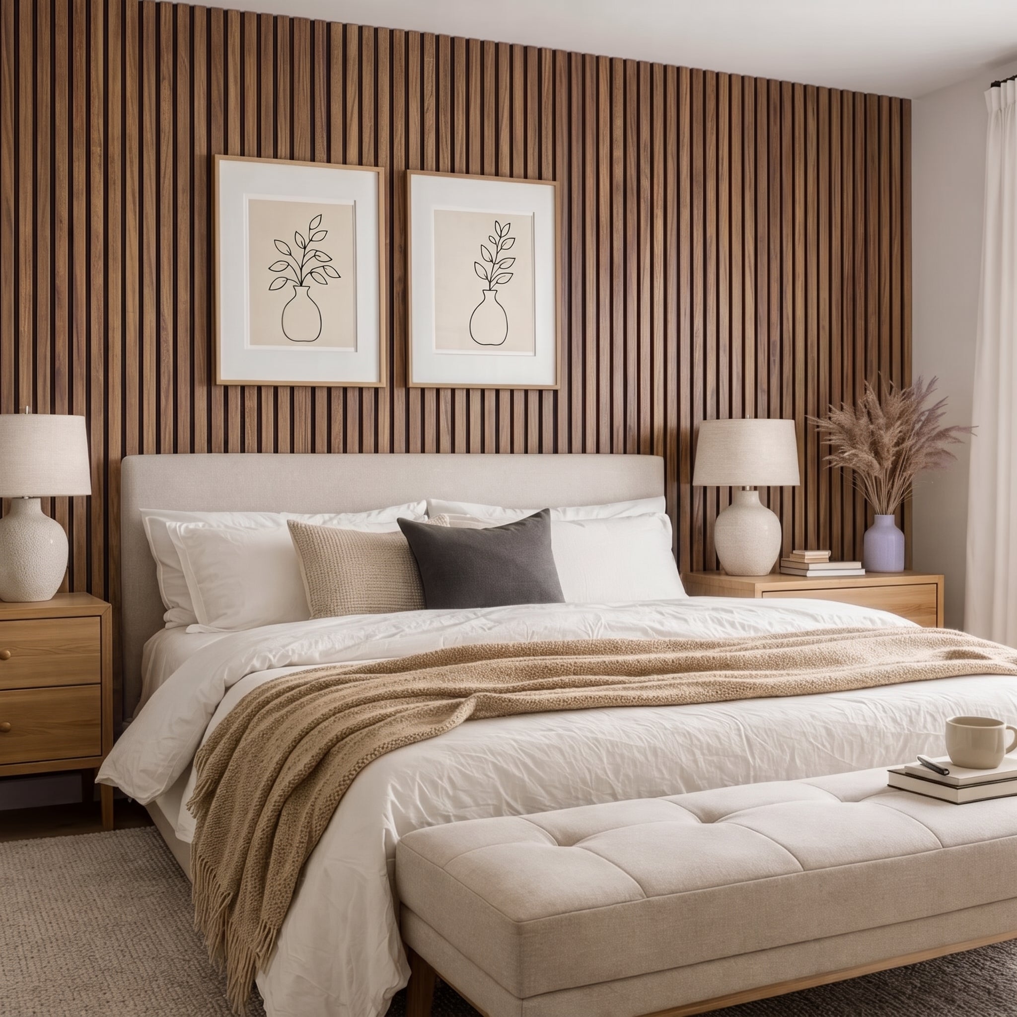 AFD South American Walnut Extra Wide Acoustic Slat Panels