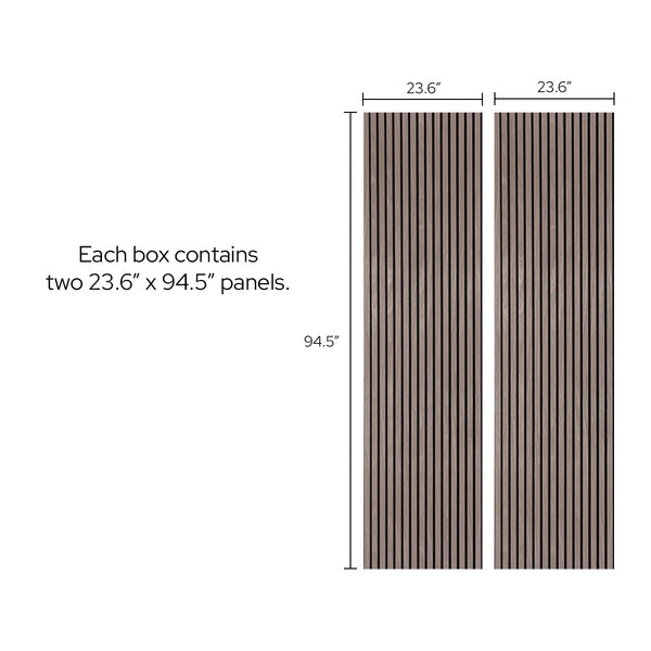 Leather Oak Acoustic Slat Panels 94.5"