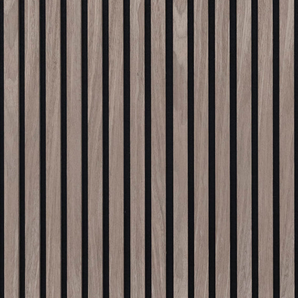 Wooden panel with vertical black and brown stripes