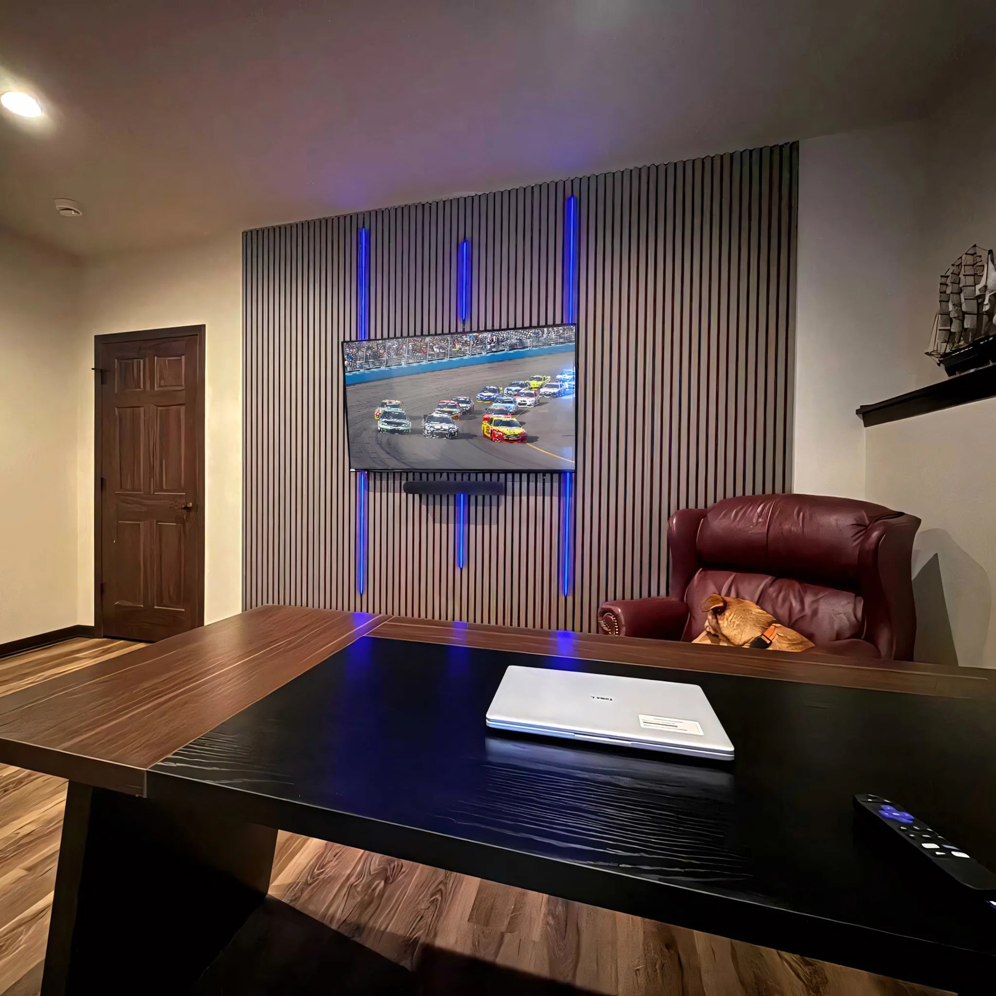 Leather Oak Acoustic Slat Panels 94.5" or 120"
