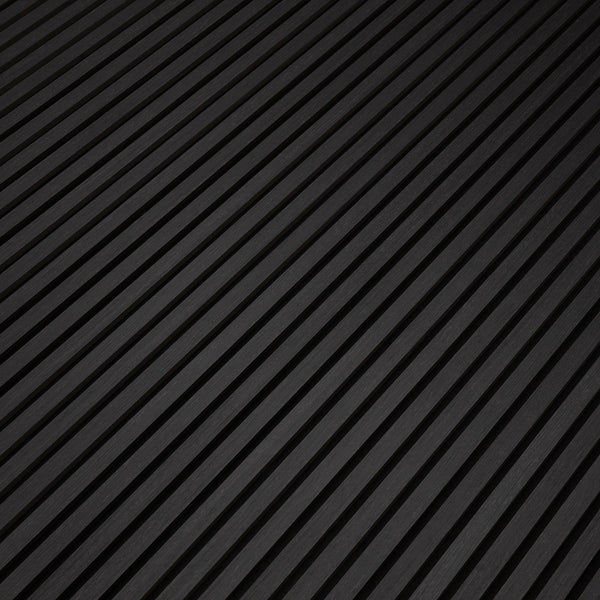 Luxury Black Oak Acoustic Slat Panel 108.25" Sample