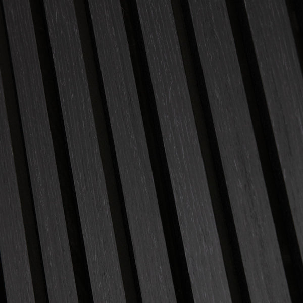 Luxury Black Oak Acoustic Slat Panel 109" Sample