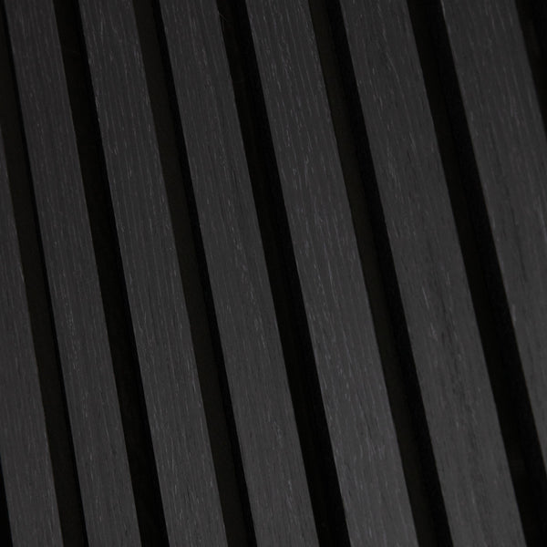 Luxury Black Oak Acoustic Slat Panel 108.25" Sample