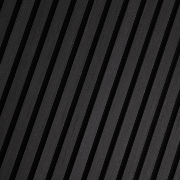 Luxury Black Oak Acoustic Slat Panel 108.25" Sample