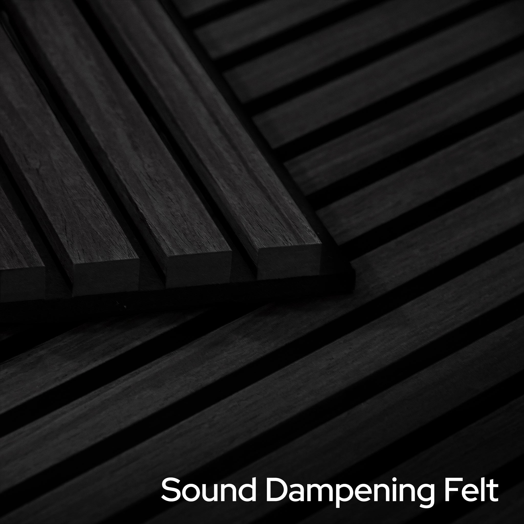 Luxury Black Oak Acoustic Slat Panels 108.2" Length