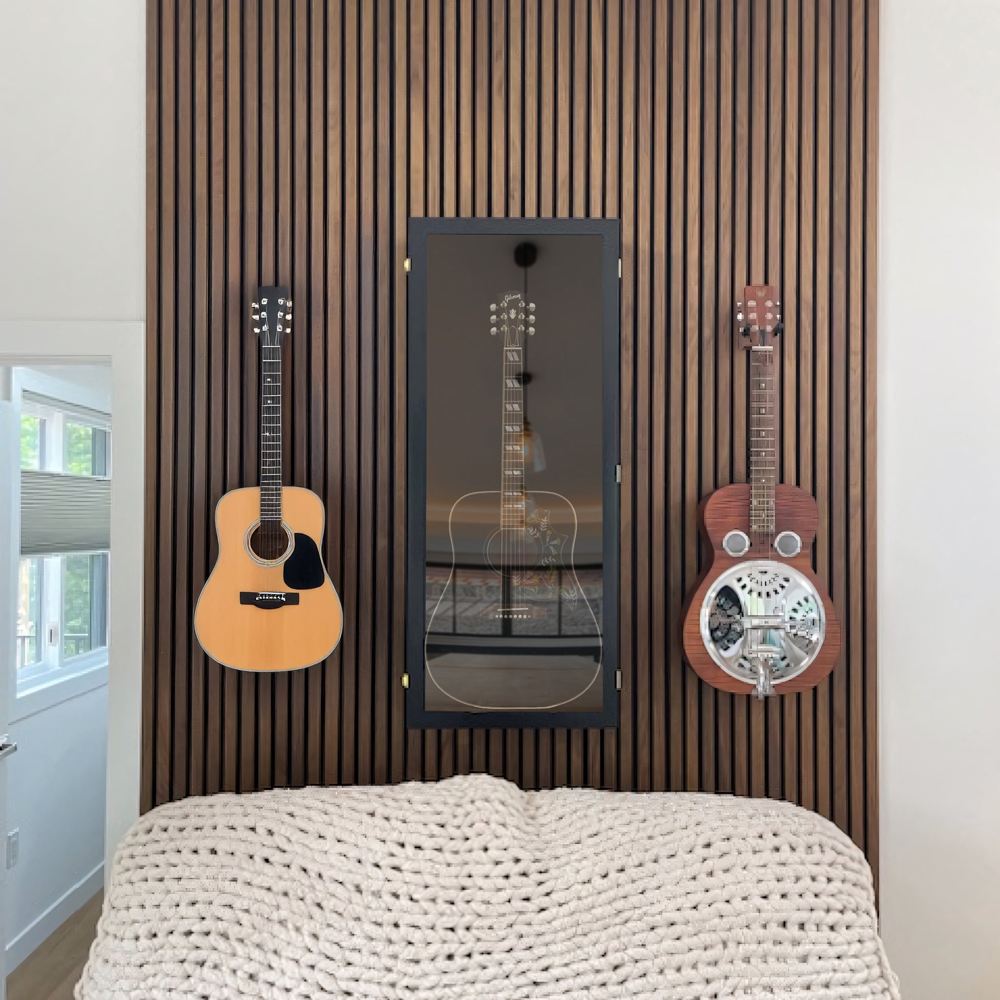 Natural Walnut Acoustic Slat Panels 94.5" or 118" Length