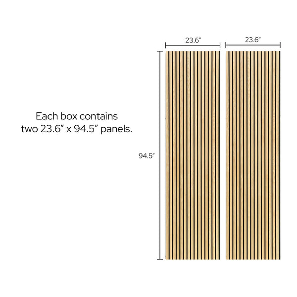 Natural Oak Acoustic Slat Panels 94.5"