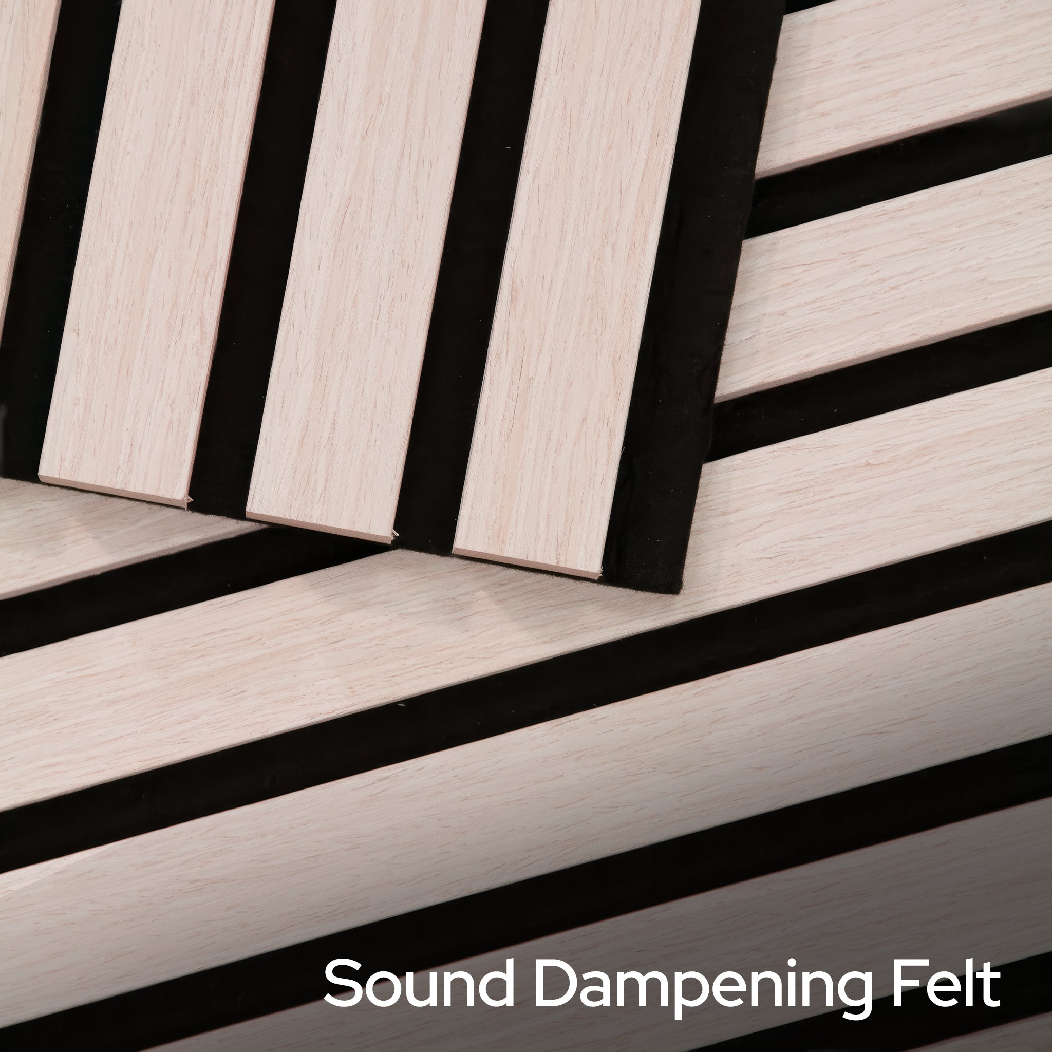 Natural Oak Acoustic Slat Panels 108.2" Length