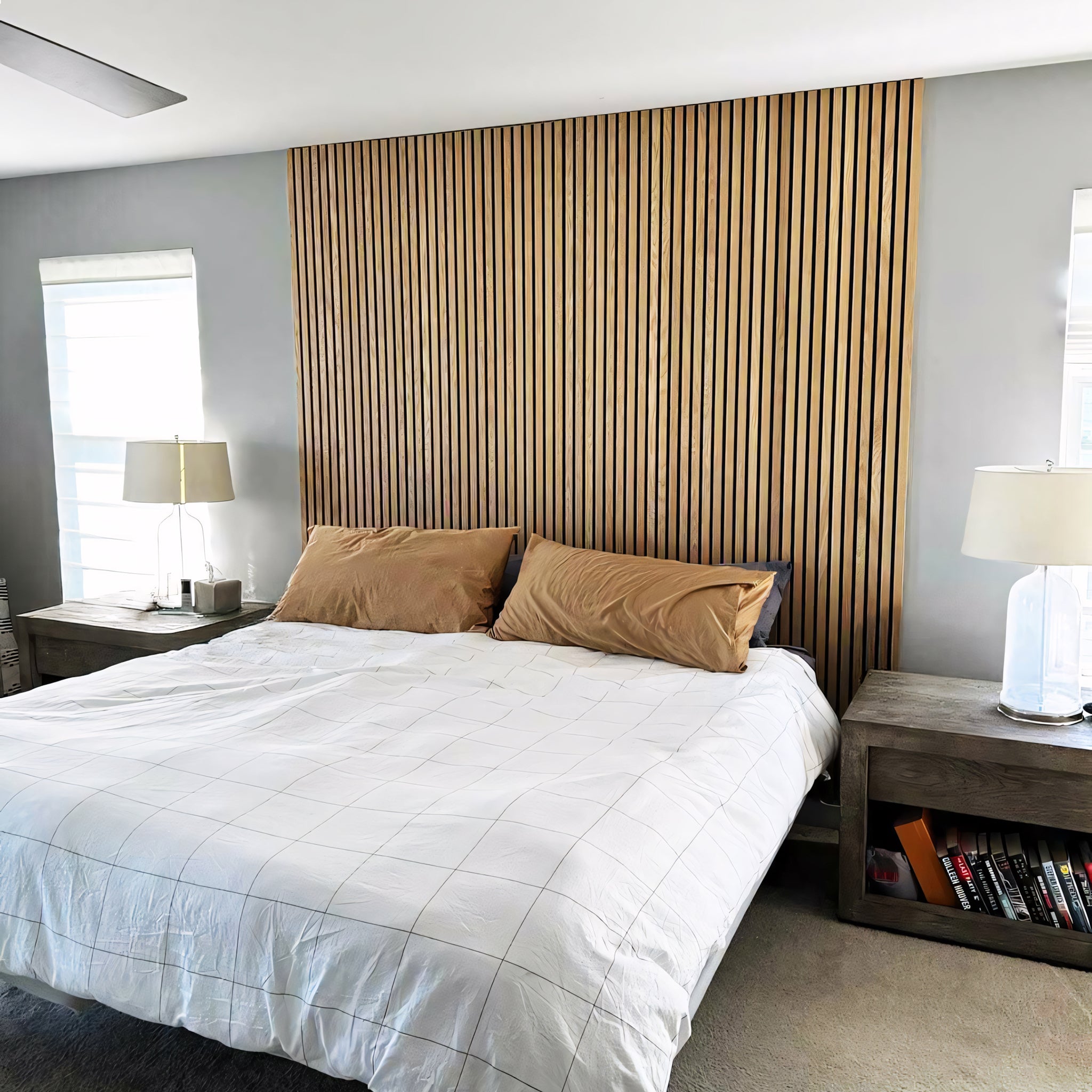 Natural Oak Acoustic Slat Panels 94.5" or 118" Length
