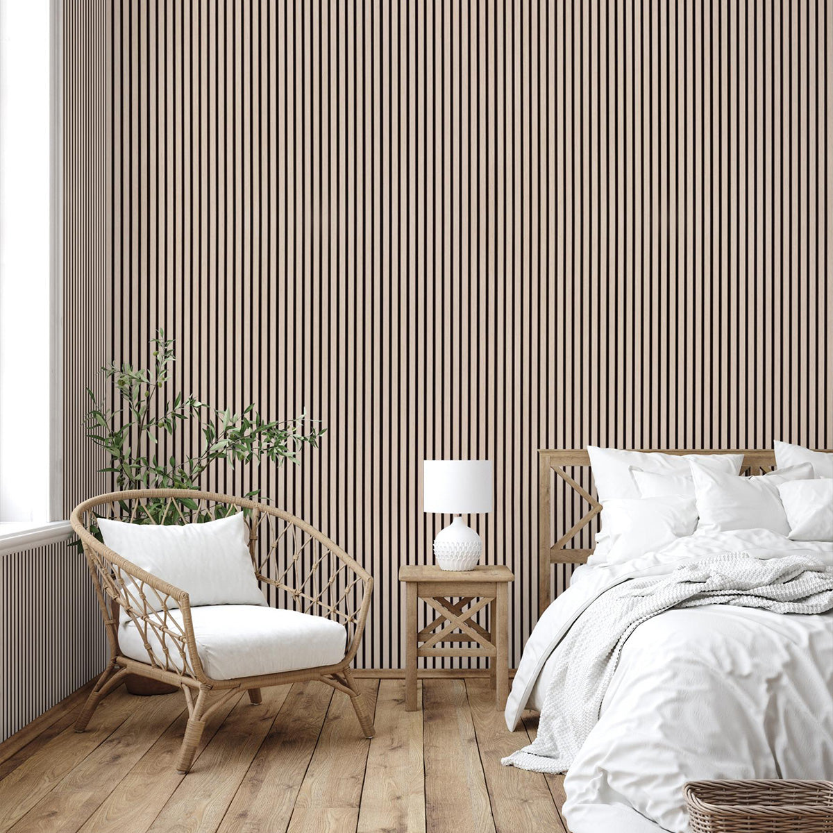 Natural Oak Acoustic Slat Panel 108.25