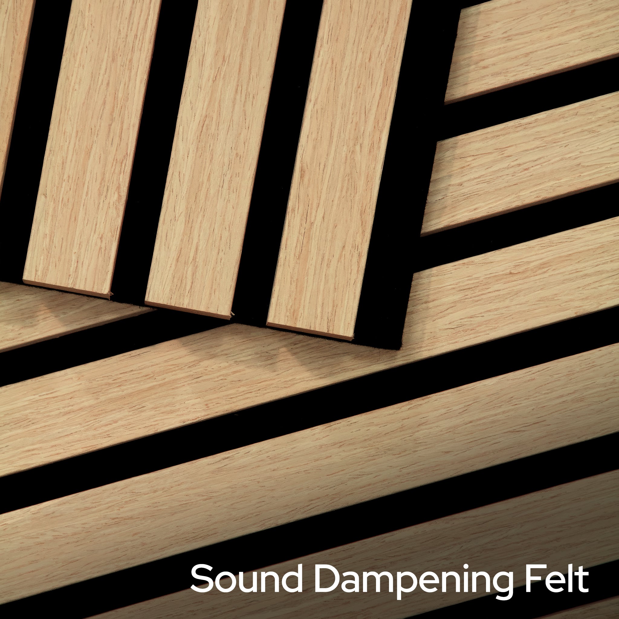 Natural Oak Acoustic Slat Panels 94.5" or 118" Length