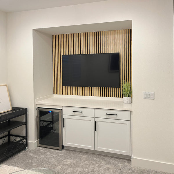 Natural Oak Acoustic Slat Panels 94.5"