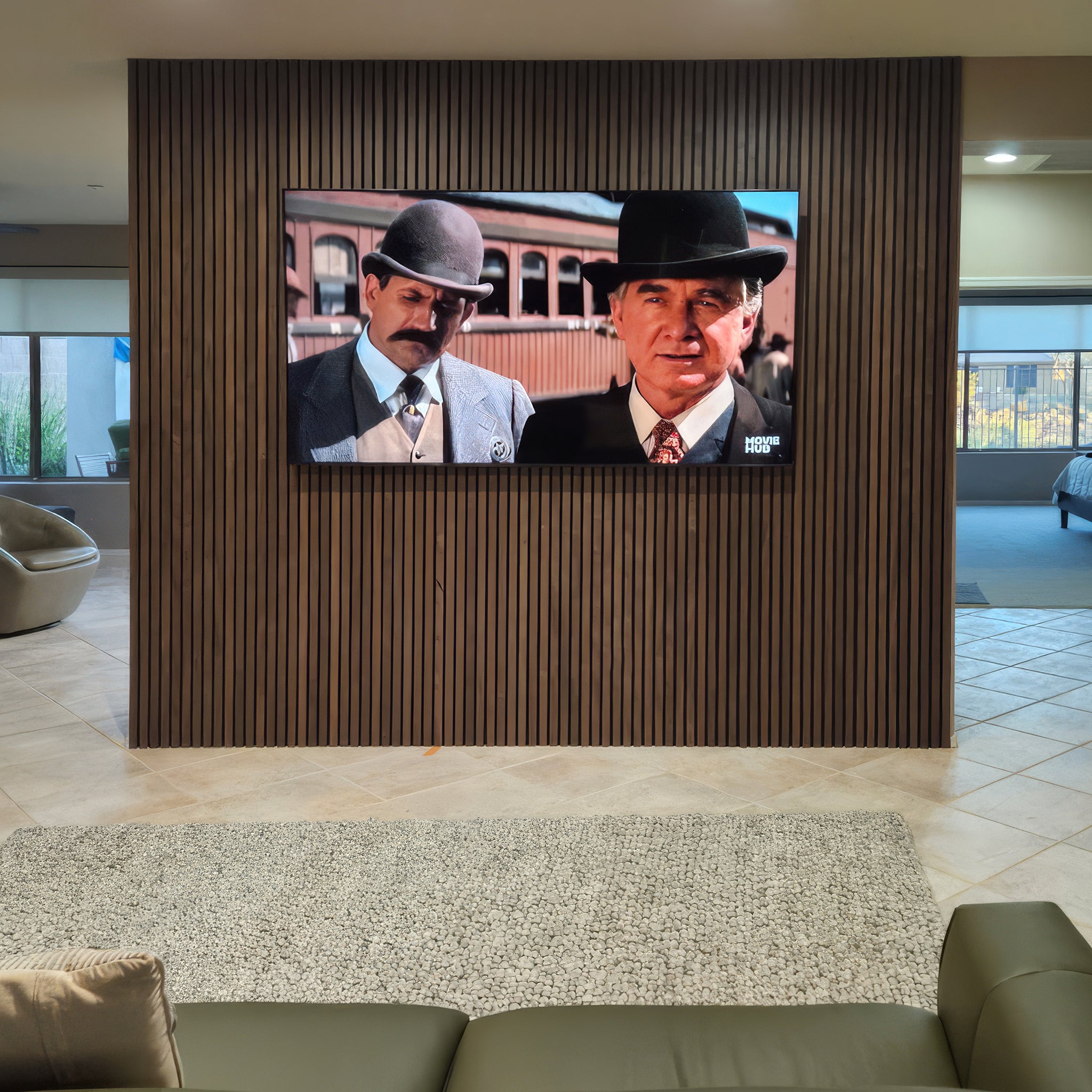 Natural Walnut Acoustic Slat Panels 94.5" or 118" Length