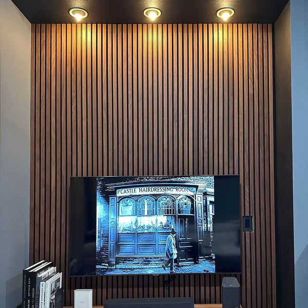 Natural Walnut Acoustic Slat Panels 94.5"