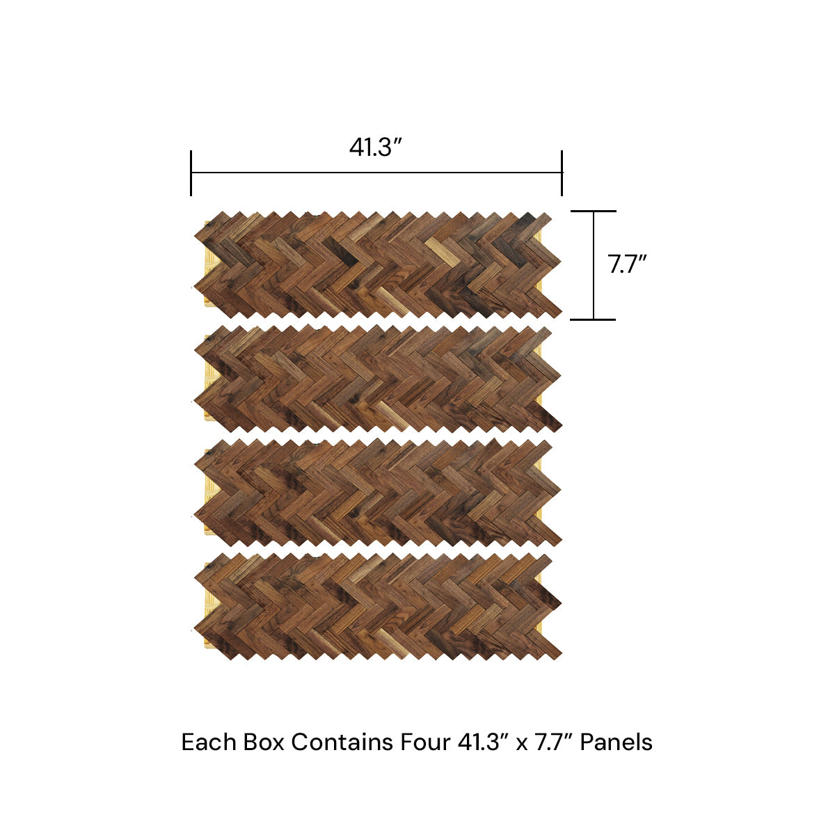 3D Natural Herringbone Walnut