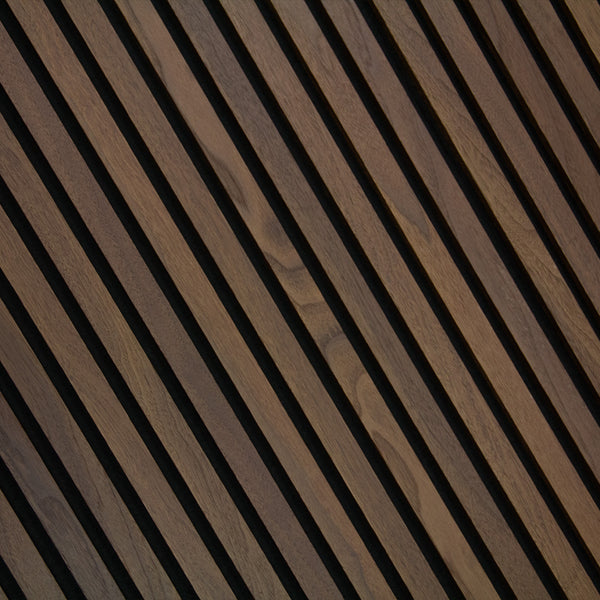 Natural Walnut Acoustic Slat Panel 118" Sample