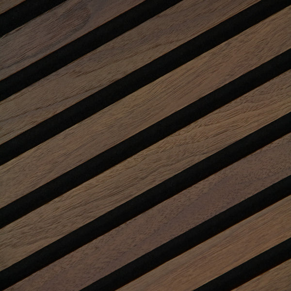 Natural Walnut Acoustic Slat Panel 118" Sample