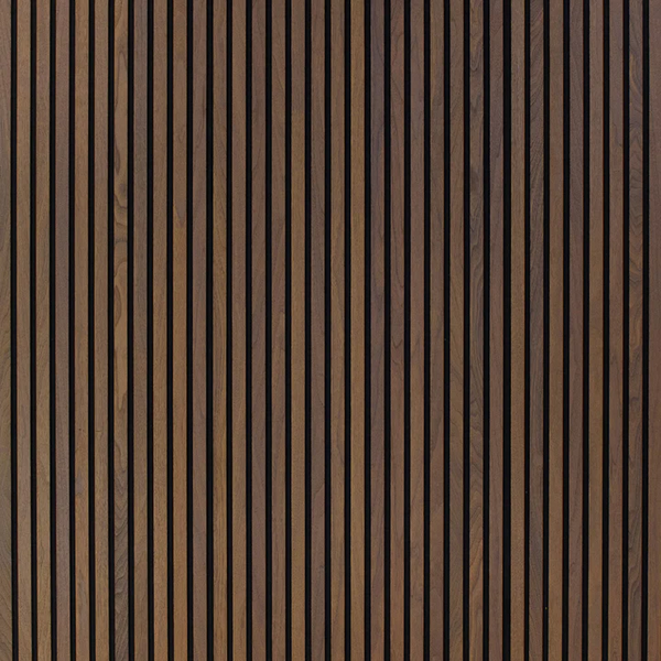 Natural Walnut Acoustic Slat Panel 118" Sample