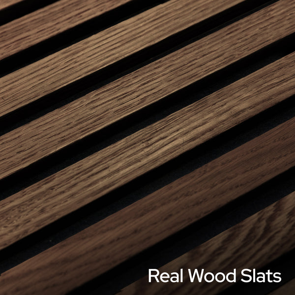 Natural Walnut Acoustic Slat Panels 94.5" or 120"