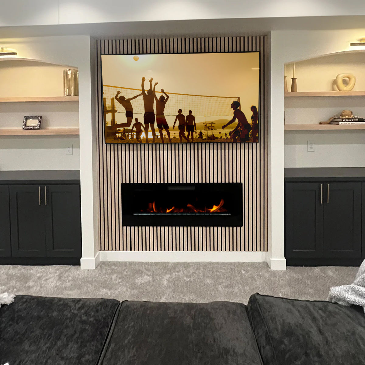 Ivory Oak Acoustic Slat Panels 120