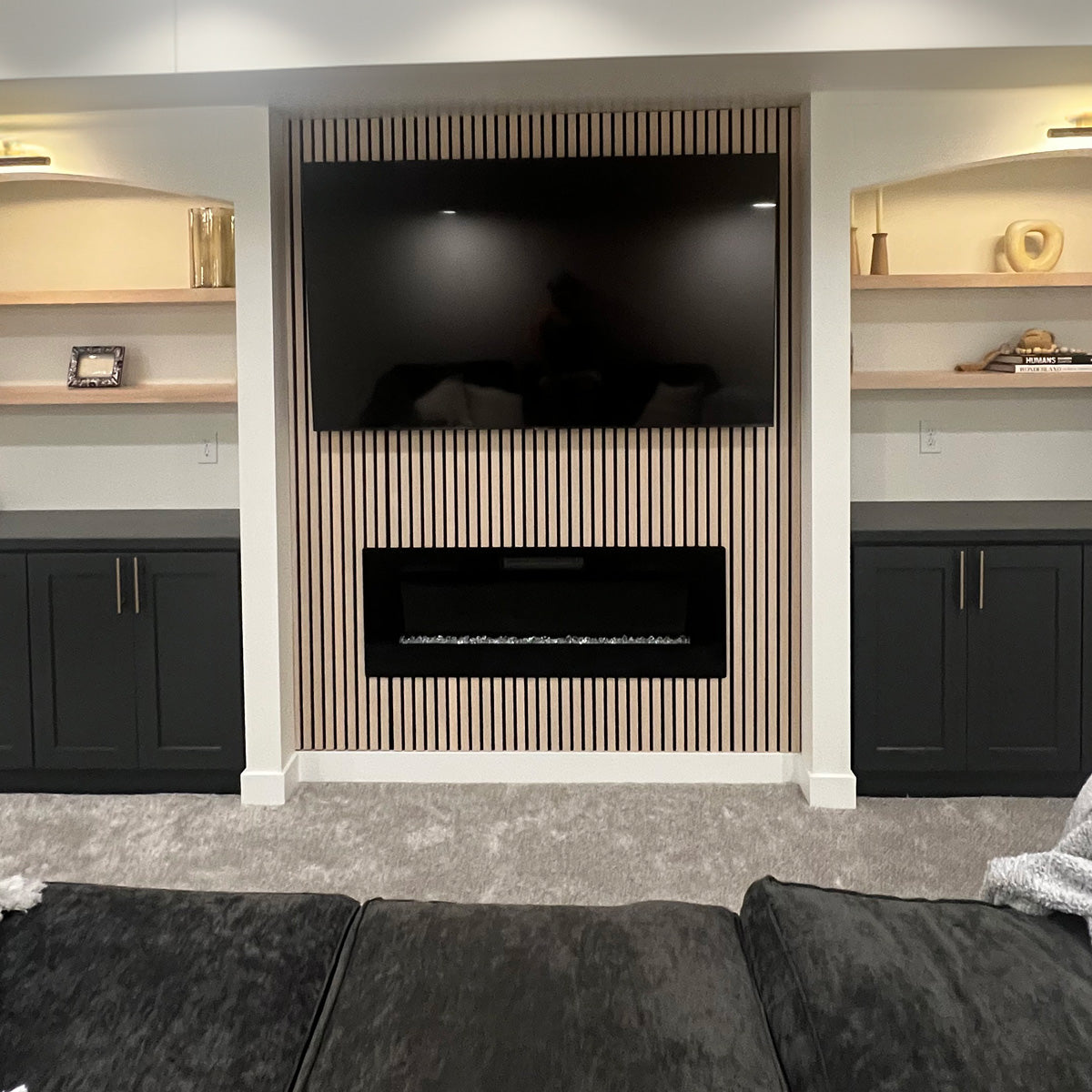 Ivory Oak Acoustic Slat Panels
