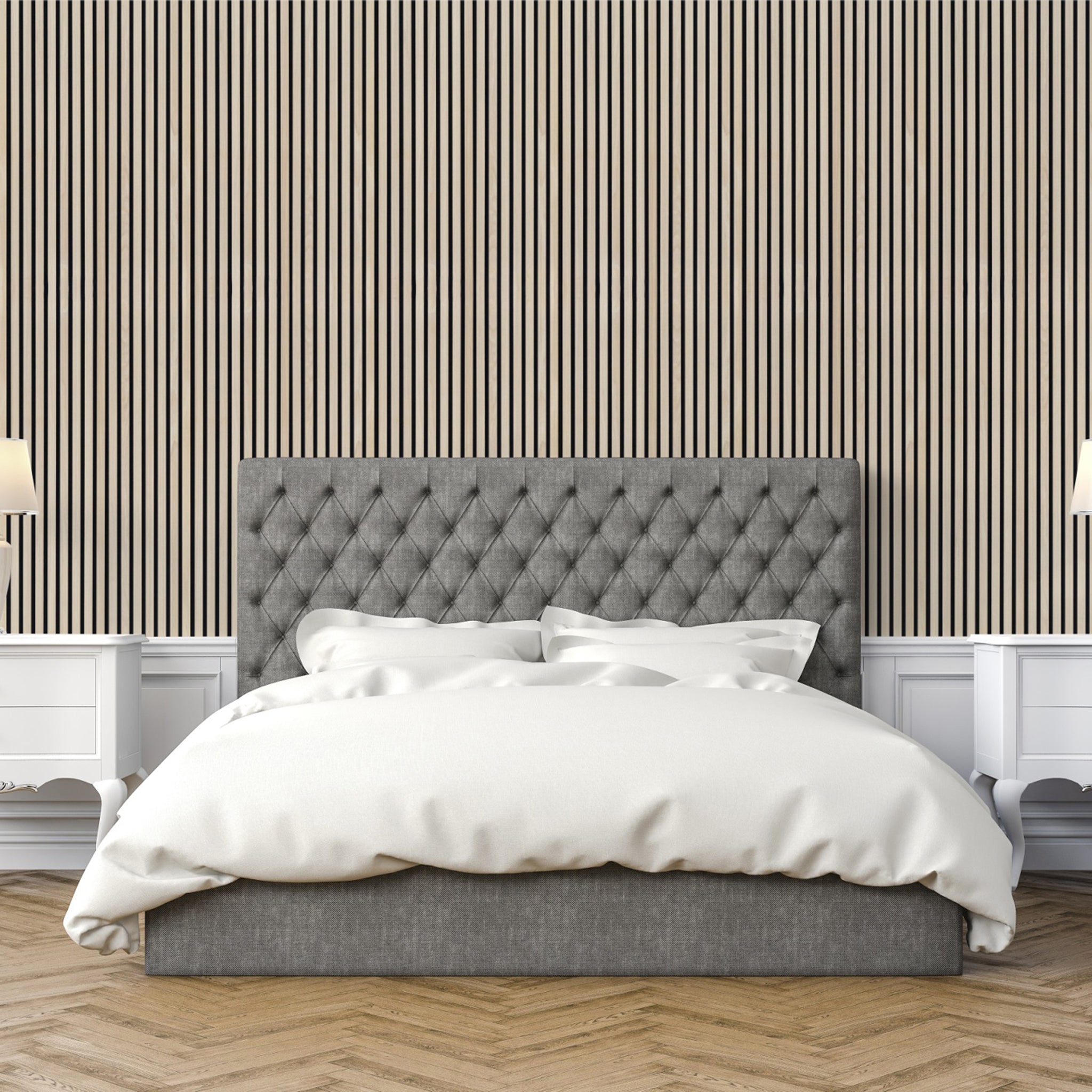 Unfinished Oak Acoustic Slat Panels