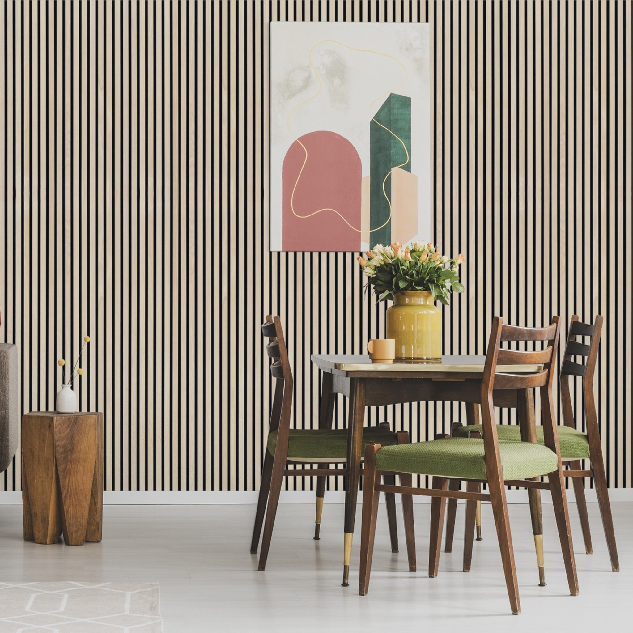 Unfinished Oak Acoustic Slat Panels