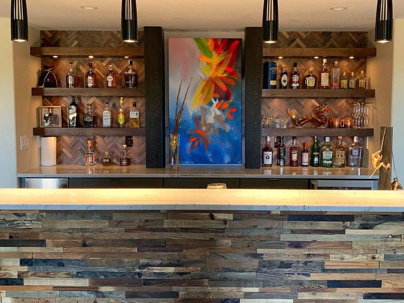 Reclaimed Pine 3D Stacked Panels