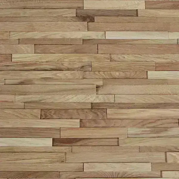 Natural Oak 3D Stacked Wall Panel Sample