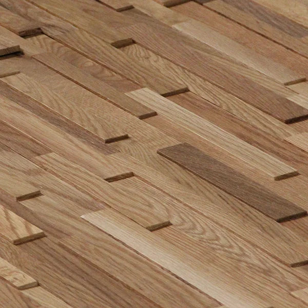 Natural Oak 3D Stacked Wall Panels