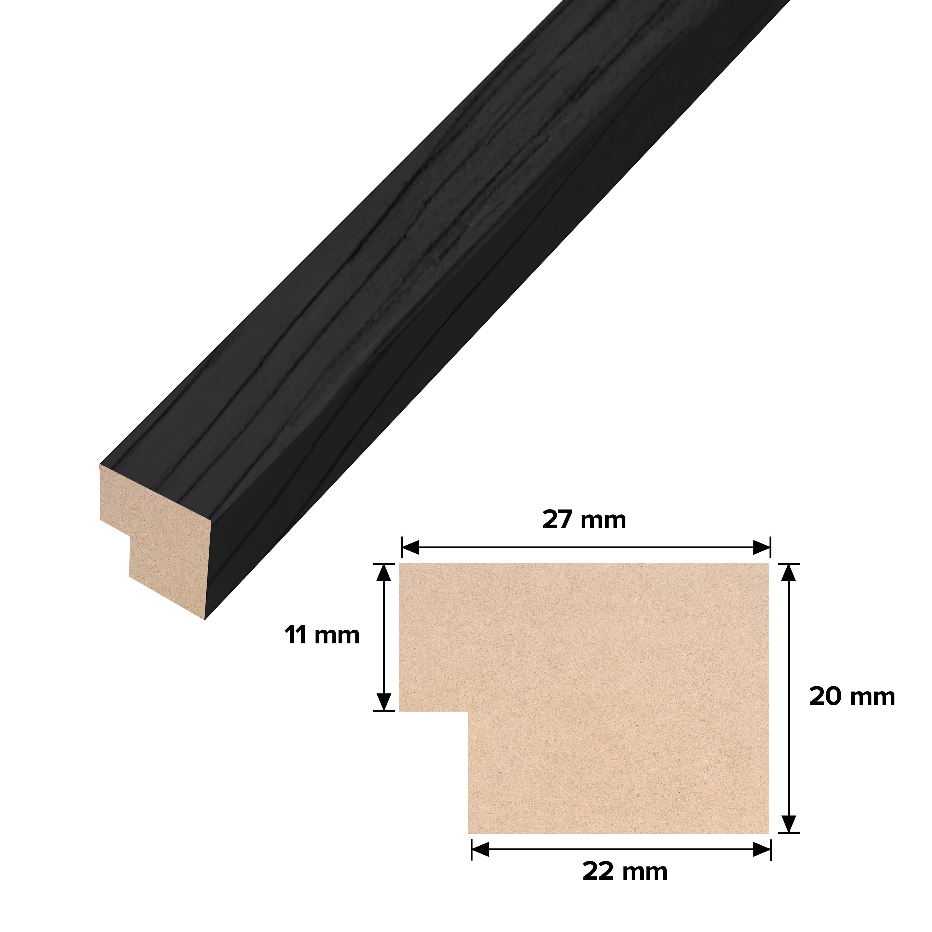 Graphite Oak Trim
