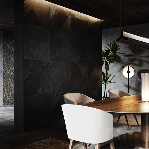 Carbonized Ash Forma Wood Tiles