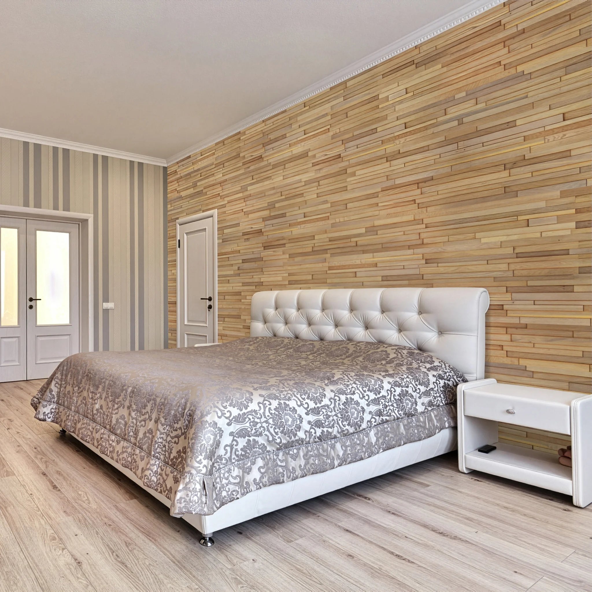 Natural Oak 3D Stacked Wall Panels