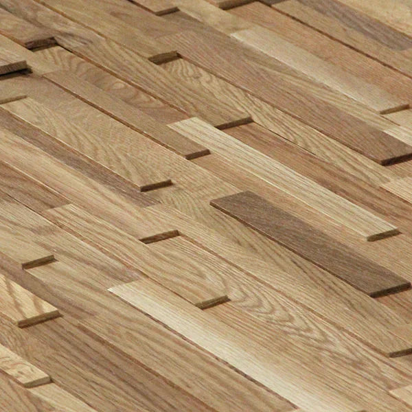 Natural Oak 3D Stacked Wall Panels