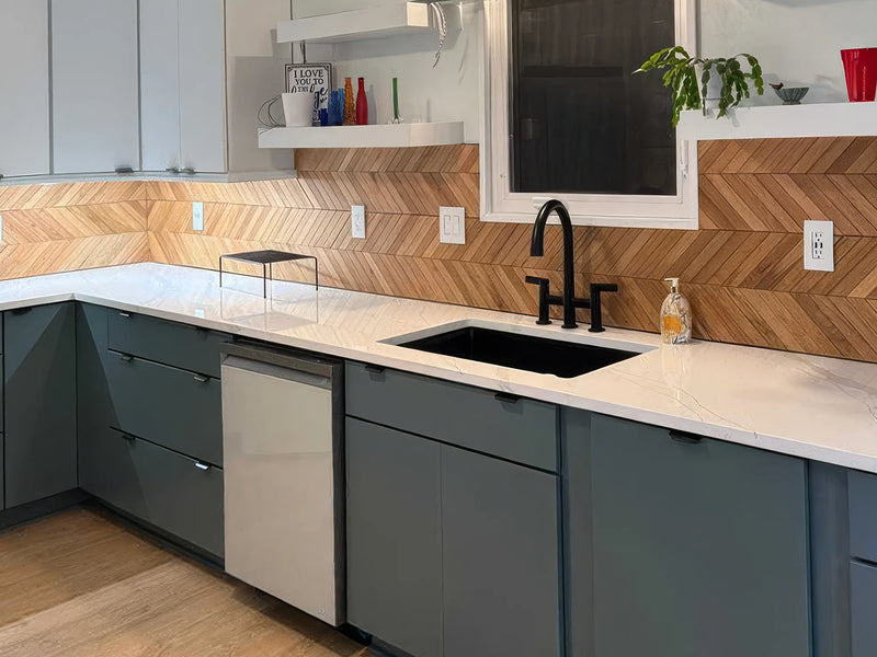 Natural Oak Chevron Panels