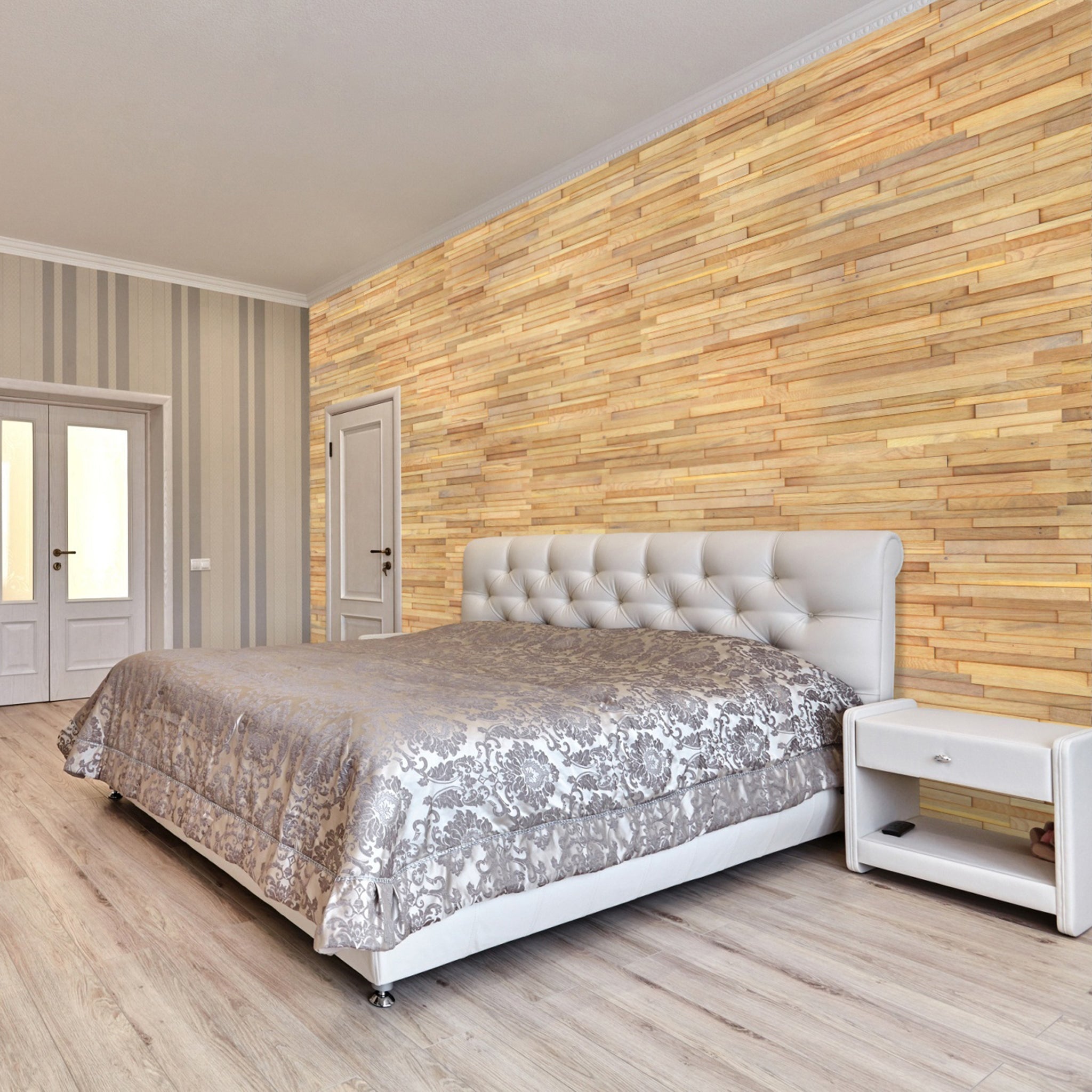 Natural Oak 3D Stacked Wall Panels